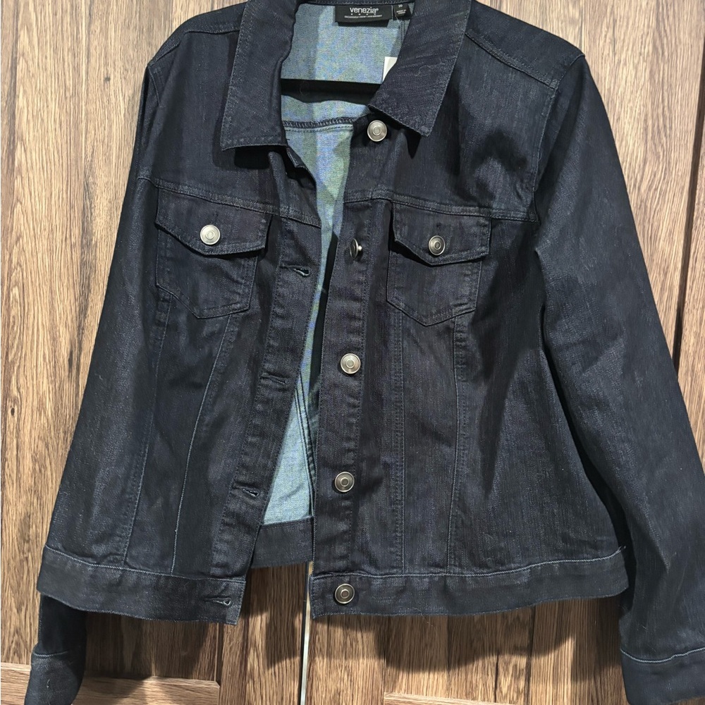 Women's Dark Wash Denim Jacket by Venezia.